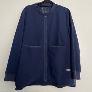 Women’s FIGS Bellery Scrub Jacket Navy 4334 Size XXL